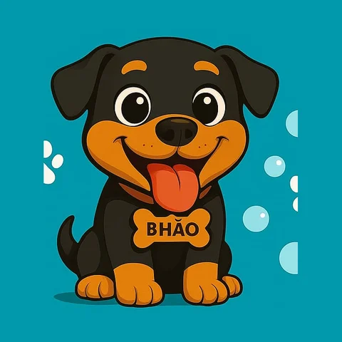 Mascote do pet shop Bhão Pra Cachorro